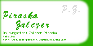 piroska zalczer business card